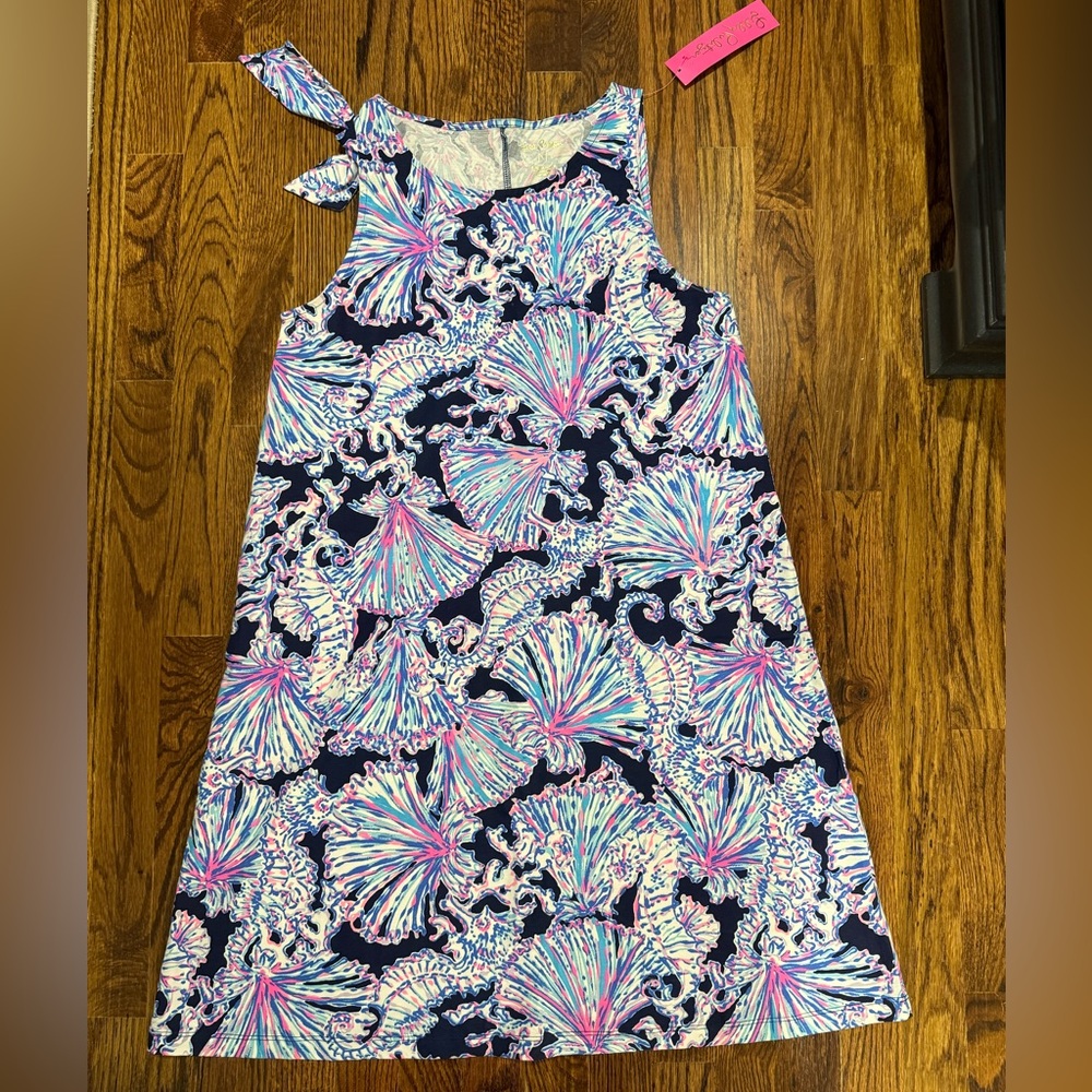 Lilly Pulitzer Navy and Pink Womens Dress